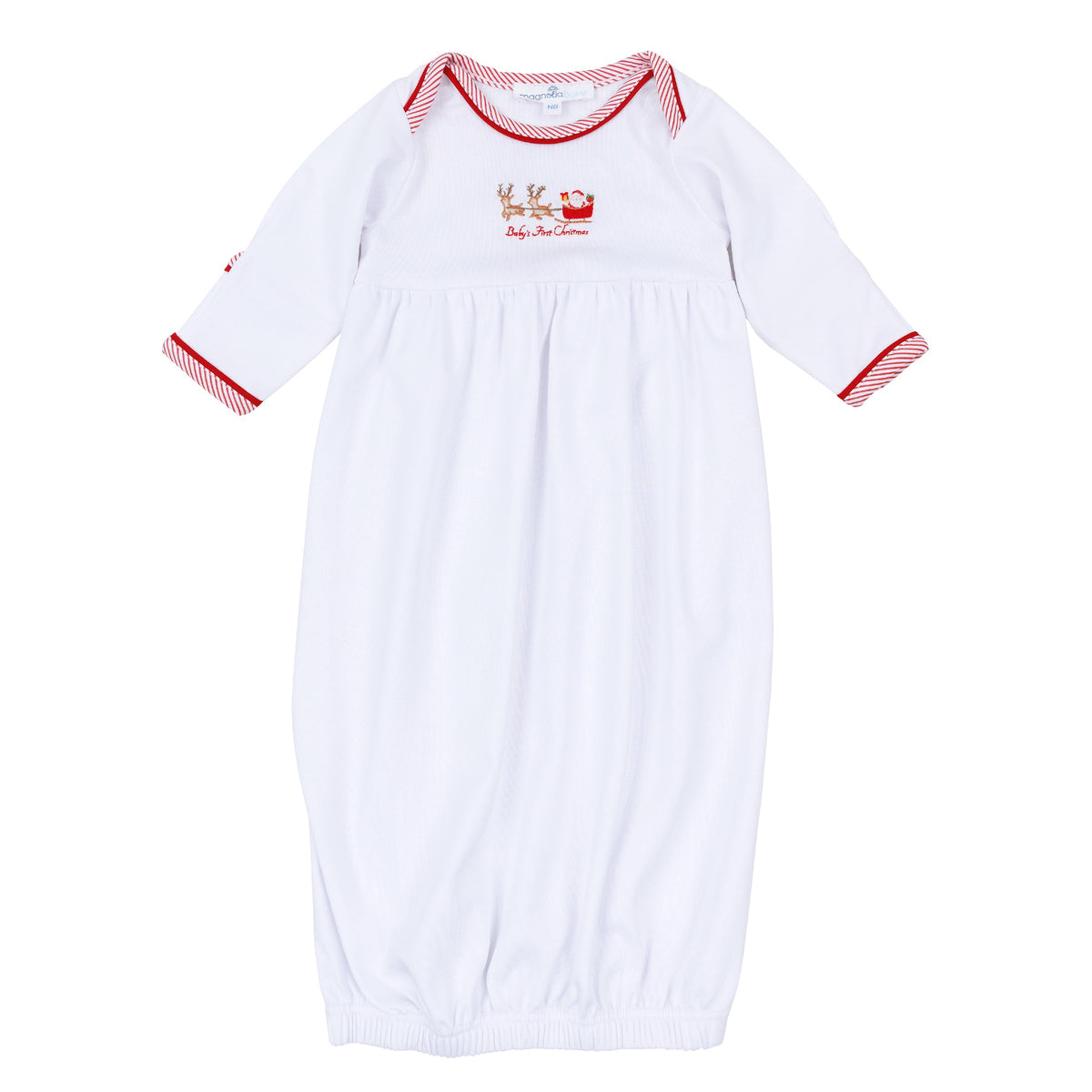 Christmas Magic Baby's First Christmas Gathered Gown - Magnolia Baby Unisex
