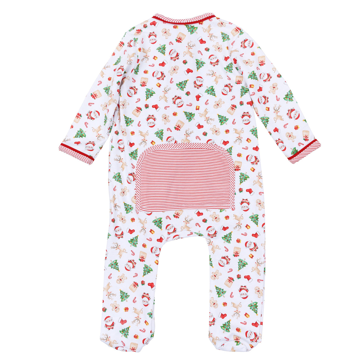 Christmas Magic Print Zip Footie - Magnolia Baby Unisex