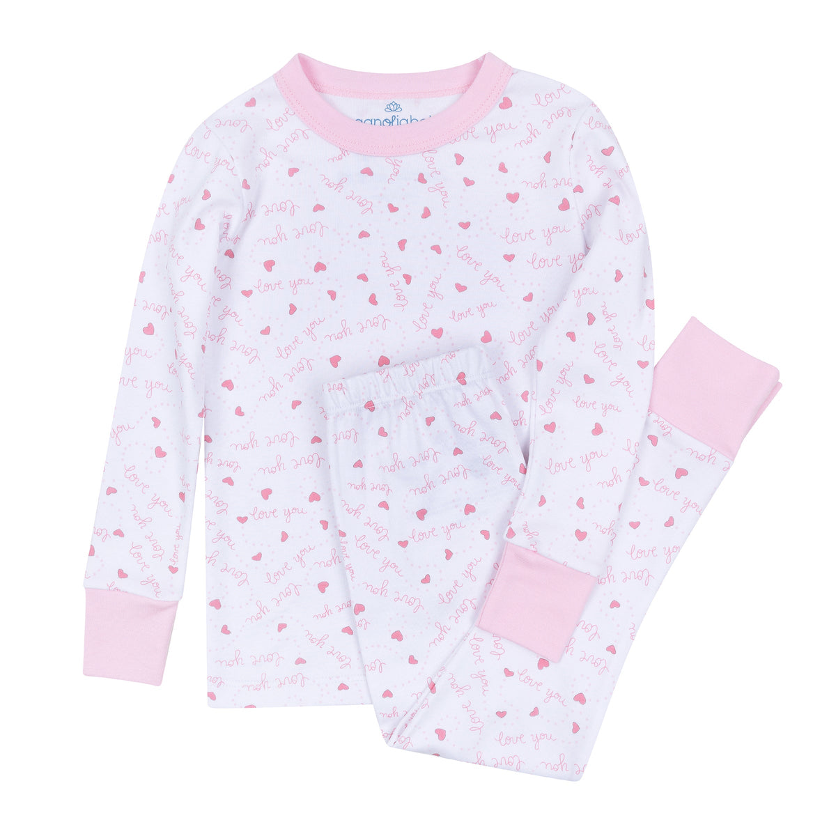 Love You Lots Long Pajamas - Magnolia Baby Girl