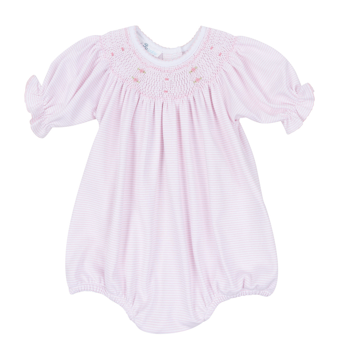 Anna Bishop Short Sleeve Bubble - Pink - Magnolia Baby Girl