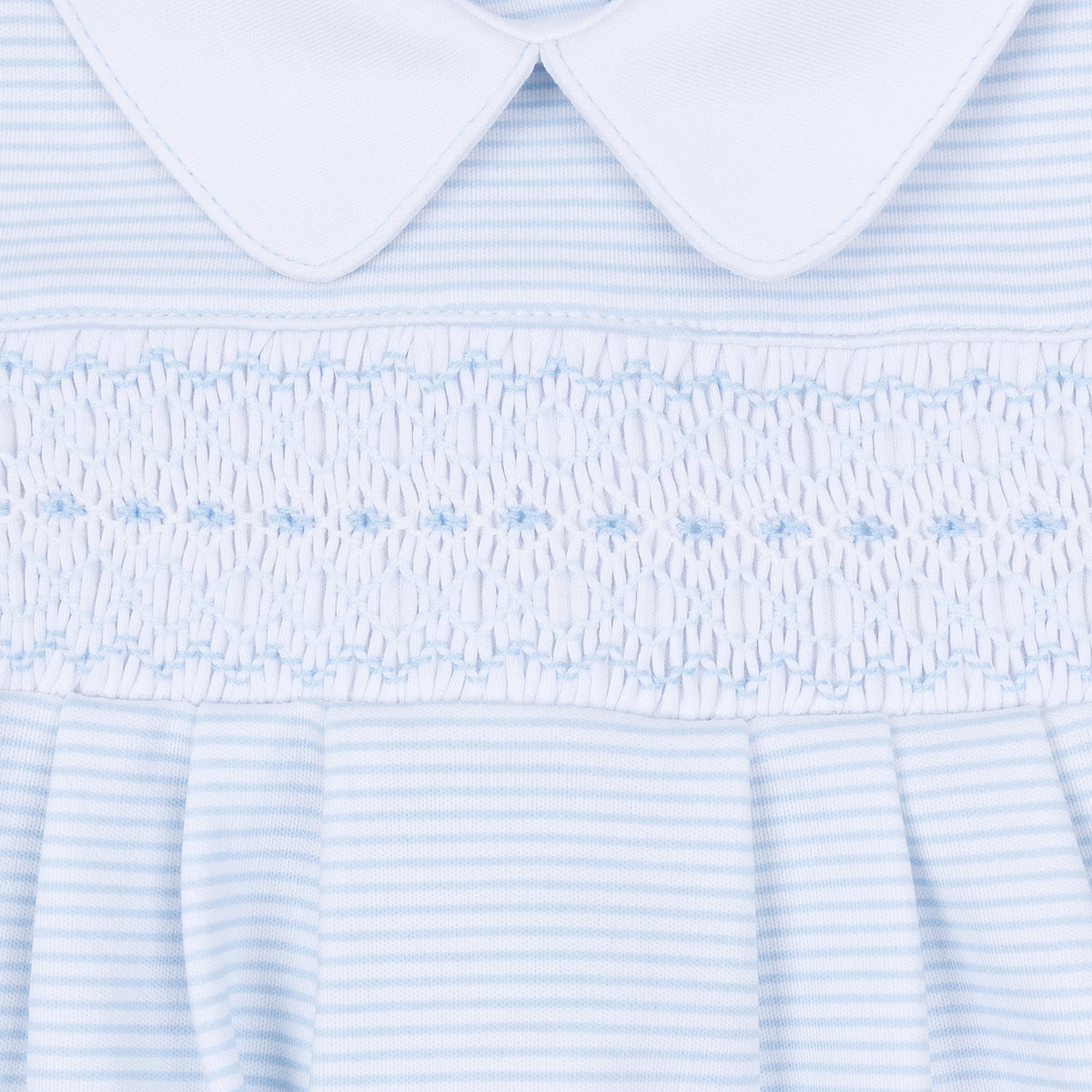 Benjamin Smocked Footie - Light Blue - Magnolia Baby Boy