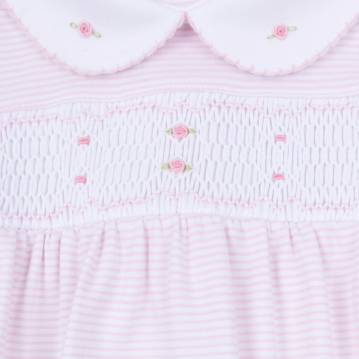 Anna Smocked Footie - Pink - Magnolia Baby Girl