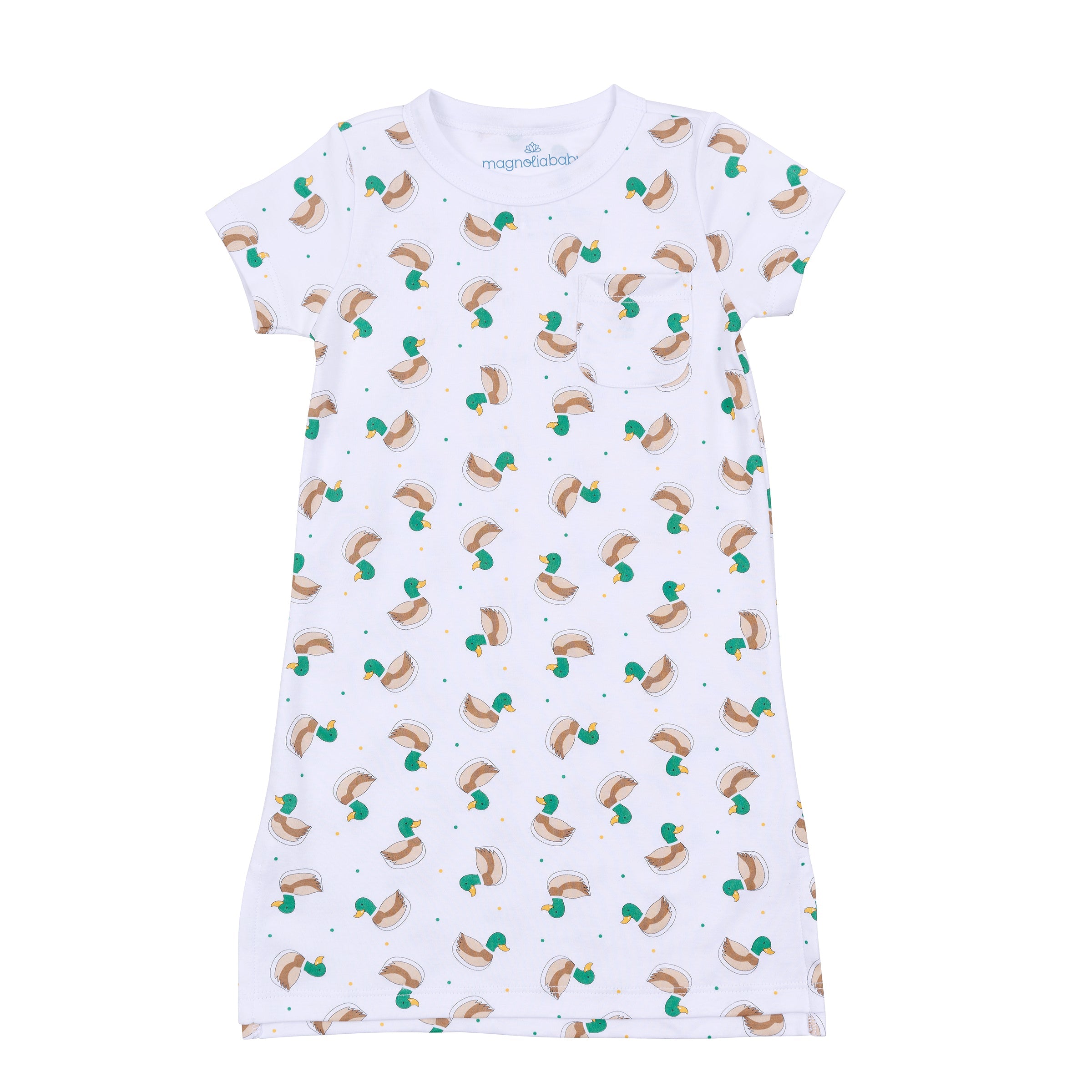 Mini Mallard Short Sleeve Nightdress - Green Magnolia Baby Girl