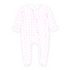Leaping Bunnies Print Ruffle Zip Footie - Pink Magnolia Baby Girl