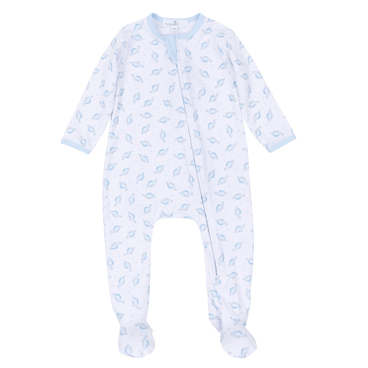 Baby Dino Print Zip Footie - Magnolia Baby Boy