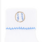 Precious Lil' Sluggers Hand-Embroidered Socks - Light Blue