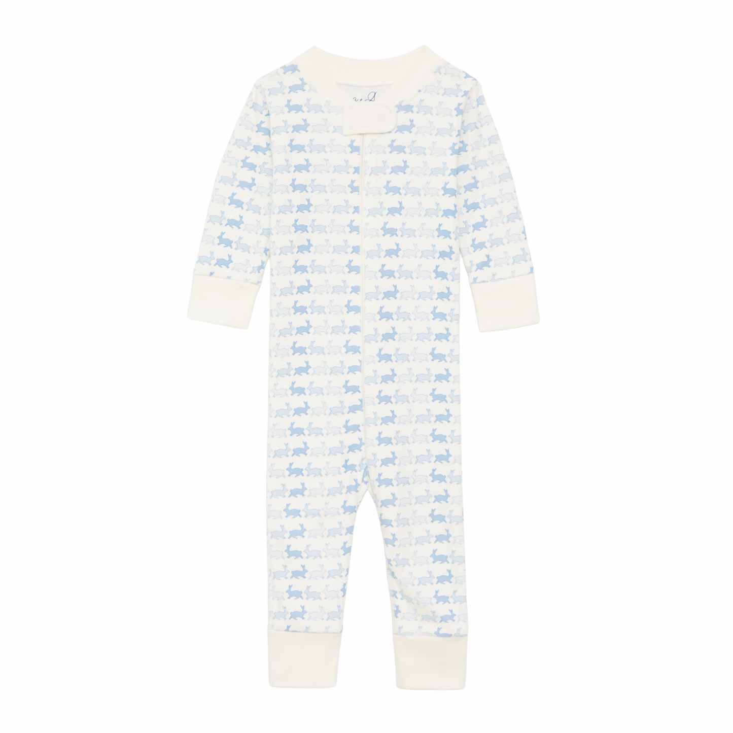 Bunny Hop Zip Pajamas - Sky - Luna and Arlo Boy