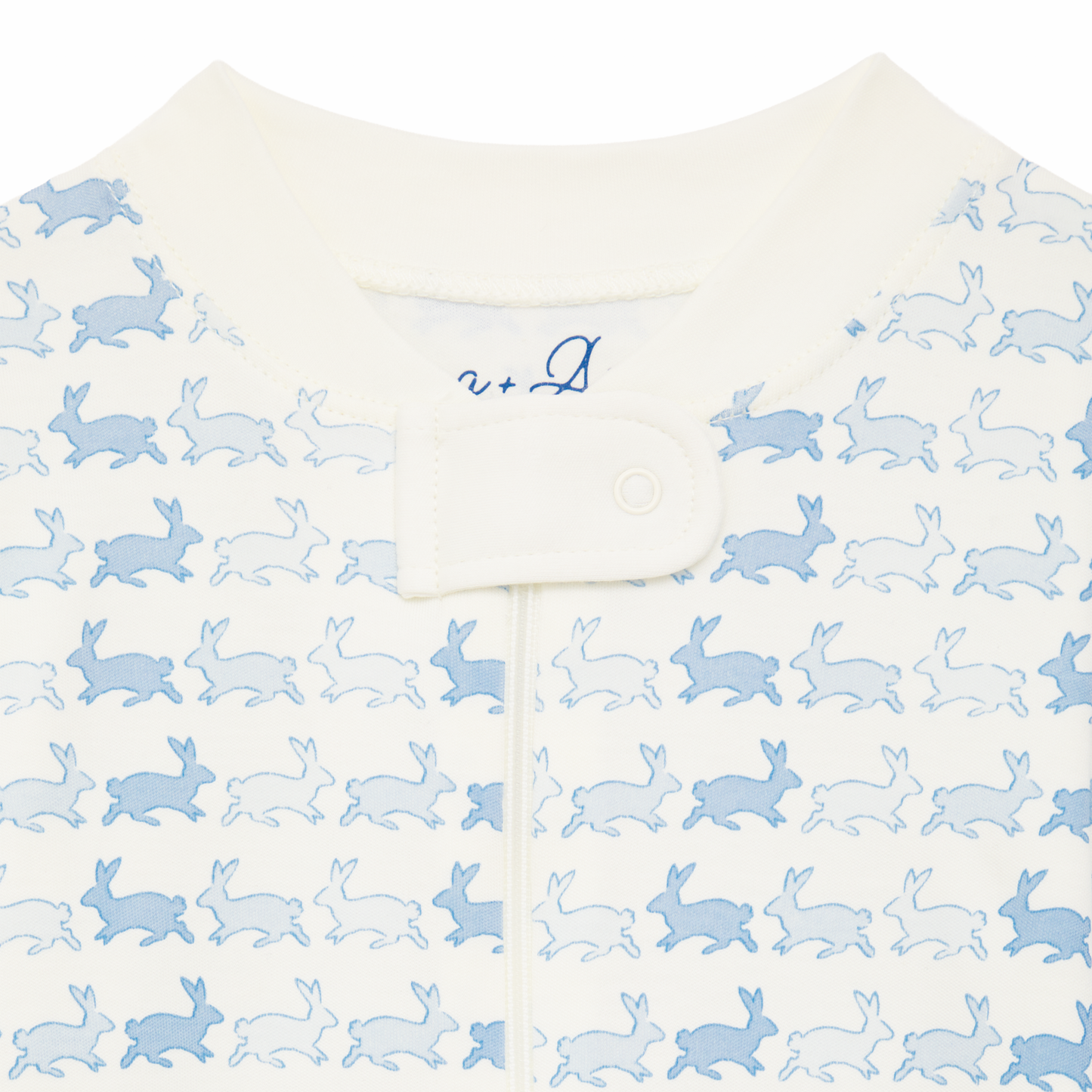 Bunny Hop Zip Pajamas - Sky - Luna and Arlo Boy