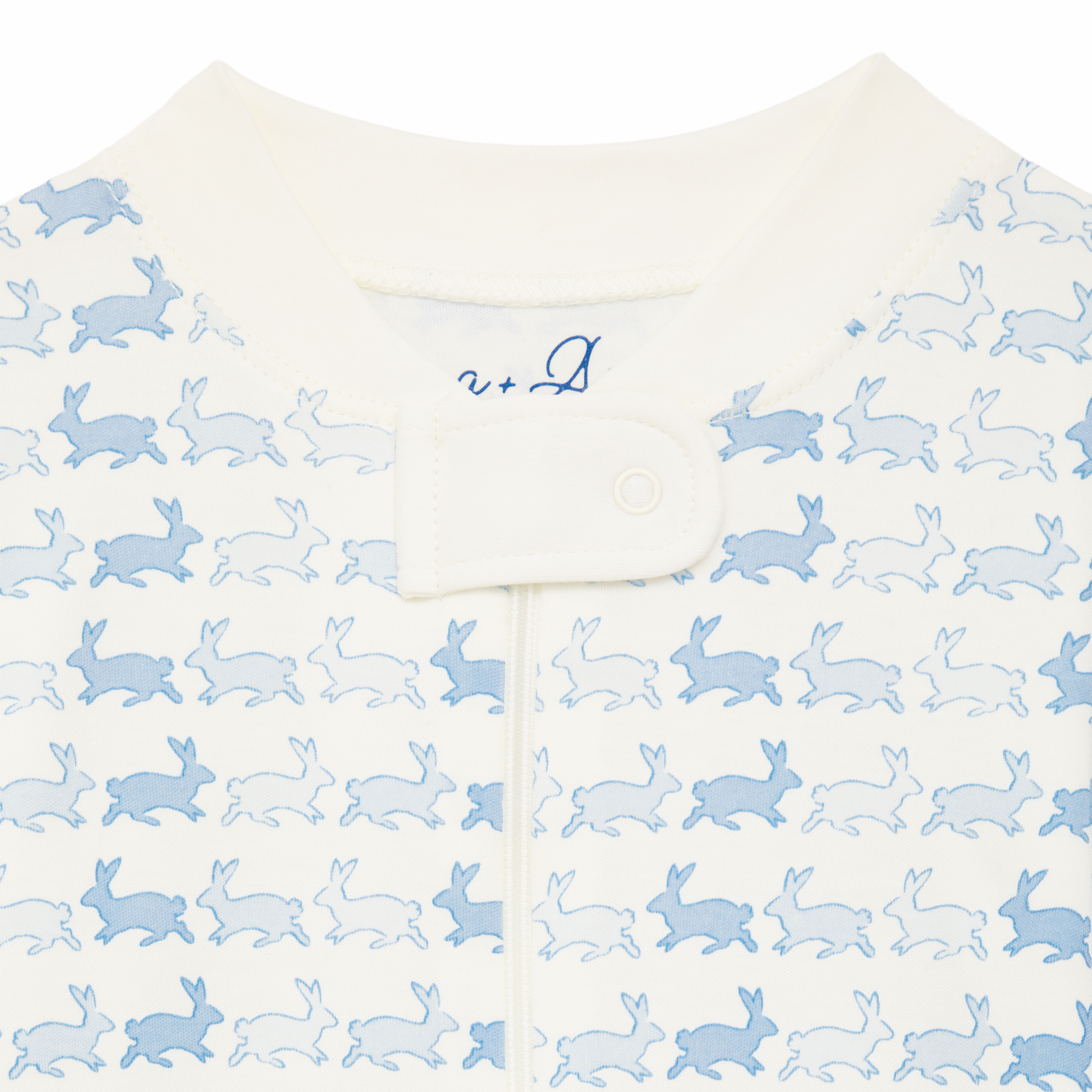 Bunny Hop Zip Pajamas - Sky - Luna and Arlo Boy