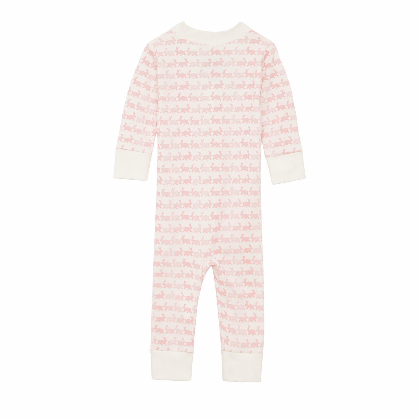 Bunny Hop Zip Pajamas - Dusty Rose - Luna and Arlo Girl