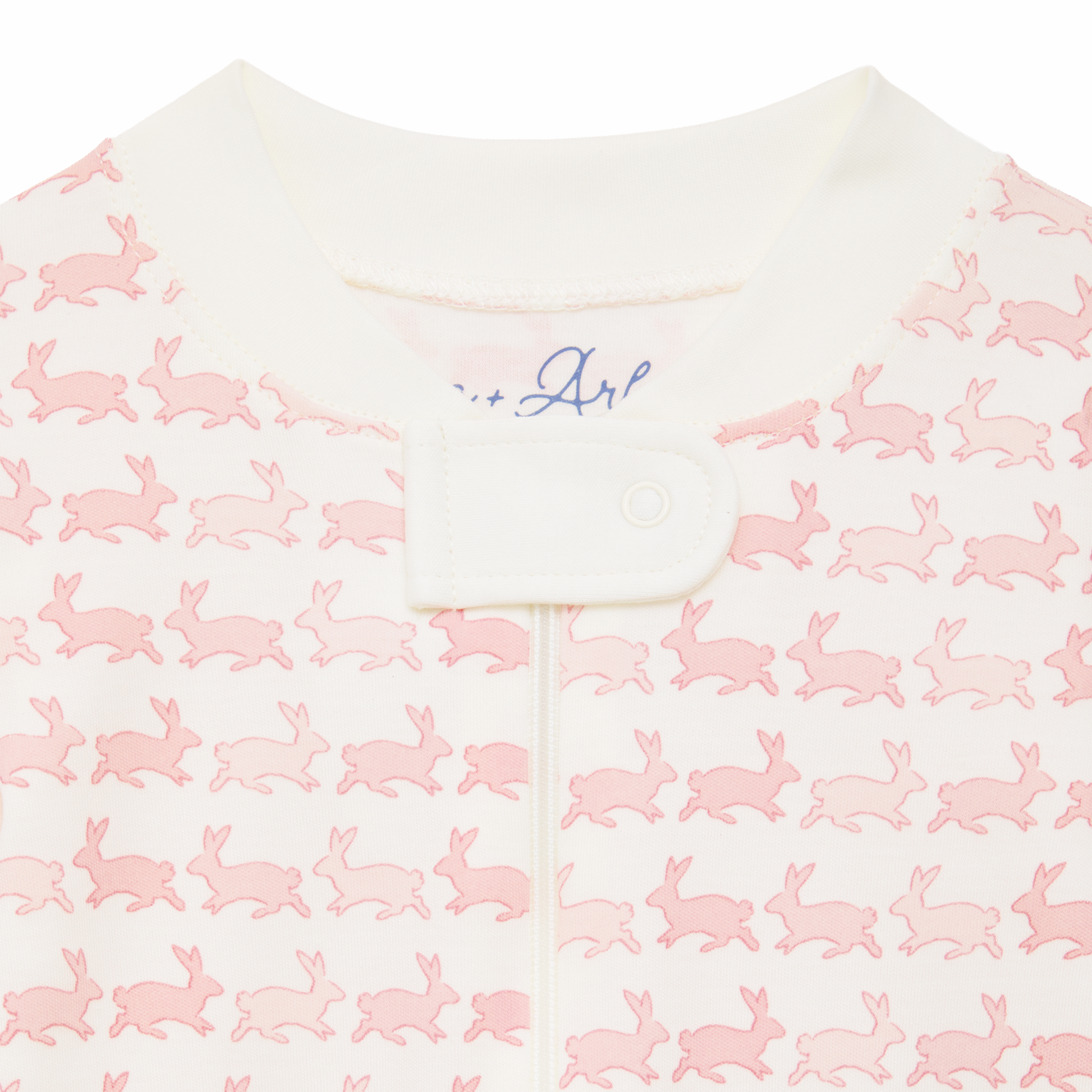 Bunny Hop Zip Pajamas - Dusty Rose - Luna and Arlo Girl