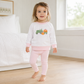 Pumpkin Tractor Applique Pullover Sweatshirt - Pink