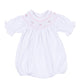 Grace Bishop Short Sleeve Bubble - White Pink - Magnolia Baby Girl