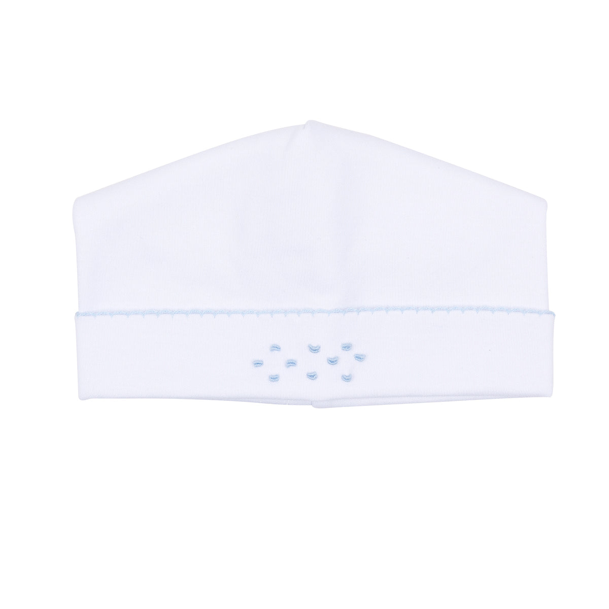 George Embroidered Hat - White Light Blue - Magnolia Baby Boy