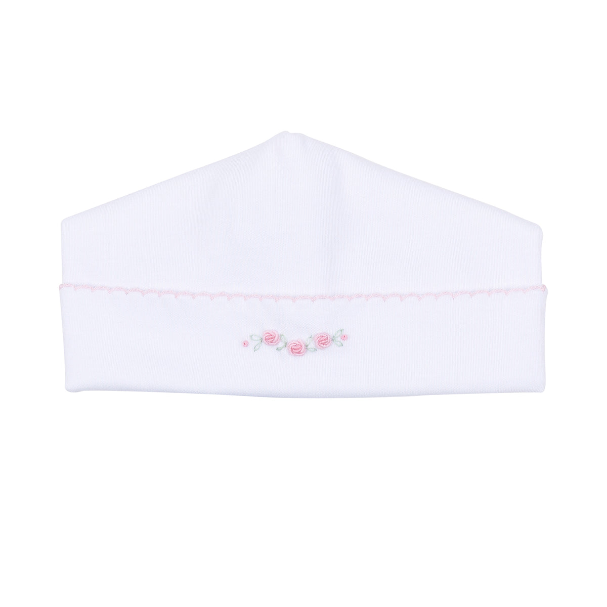 Grace Embroidered Hat - White Pink - Magnolia Baby Girl