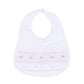 Grace Smocked Bib - White Pink - Magnolia Baby Girl