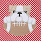Bulldog Pride Applique Receiving Blanket - Red Boy