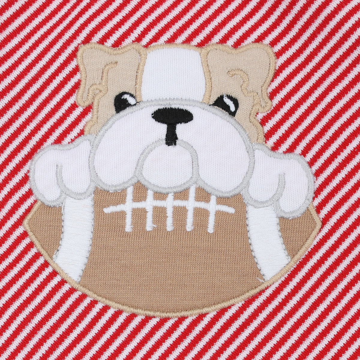 Bulldog Pride Applique Receiving Blanket - Red Boy