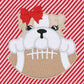 Bulldog Pride Applique Ruffle Short Sleeve Bubble