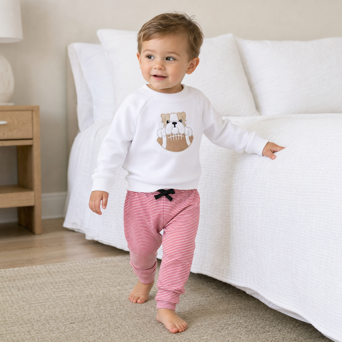 Bulldog Pride Boy Applique Sweatshirt