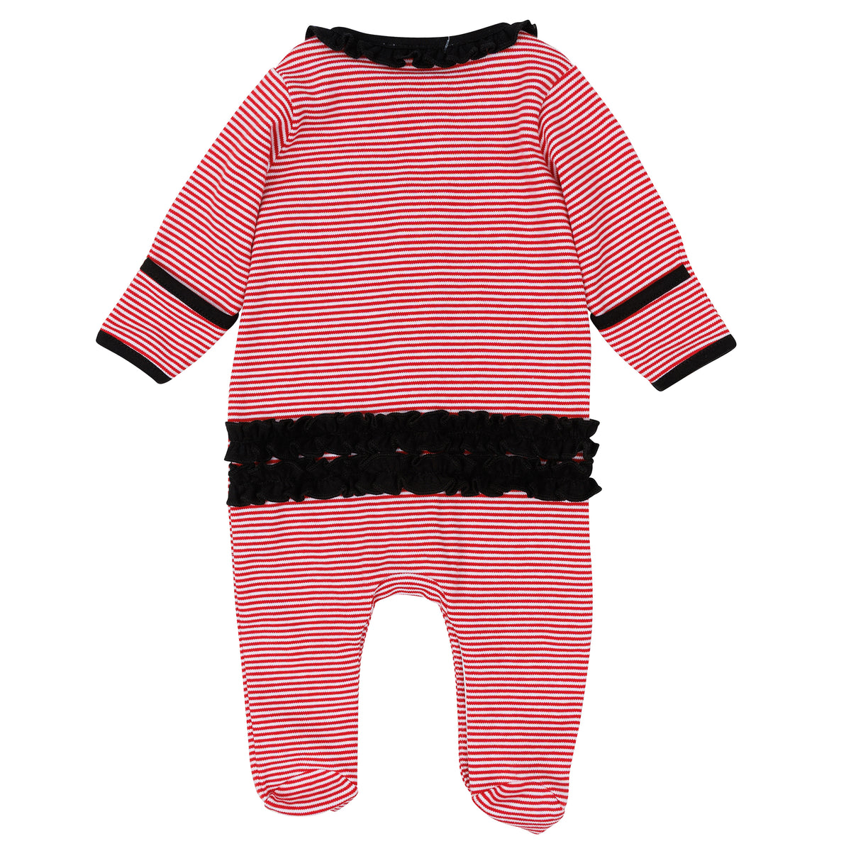 Bulldog Pride Applique Ruffle Footie