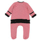 Bulldog Pride Applique Ruffle Zip Footie