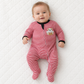 Bulldog Pride Applique Zip Footie