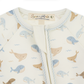 Whale Tales Zip Playsuit - Ivory