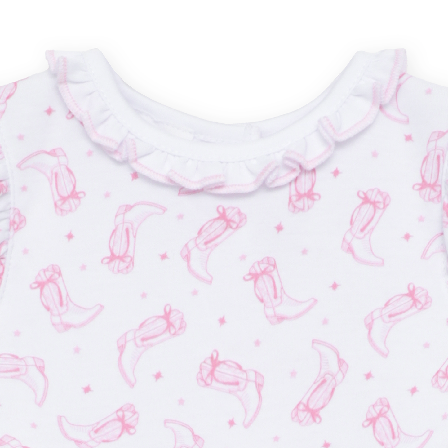 Darling Cowboy Boots Print Bubble - Pink