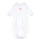 Darling Cowboy Boots Hand-Embroidered Gathered Gown - Pink