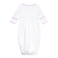 Darling Cowboy Boots Hand-Embroidered Gathered Gown - Pink