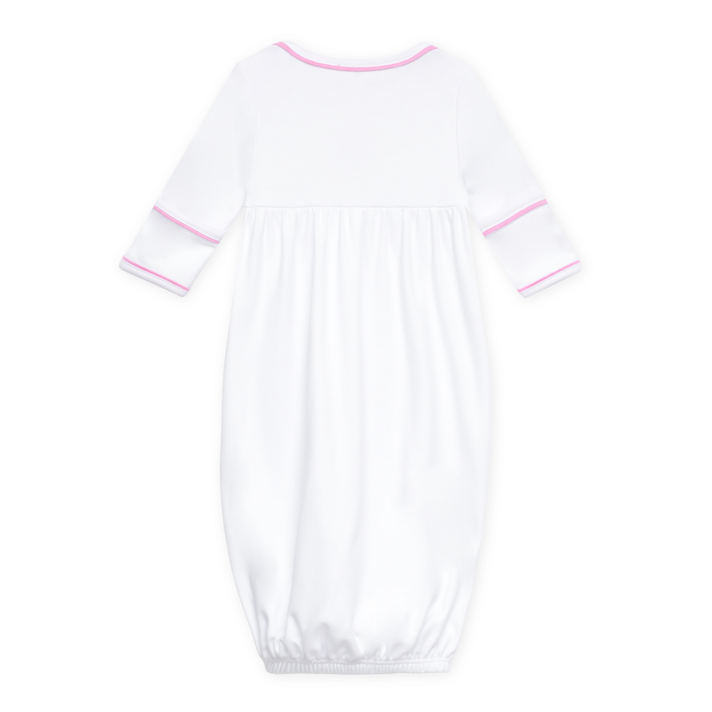 Darling Cowboy Boots Hand-Embroidered Gathered Gown - Pink