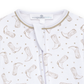 Darling Cowboy Boots Print Zip Footie - Ivory