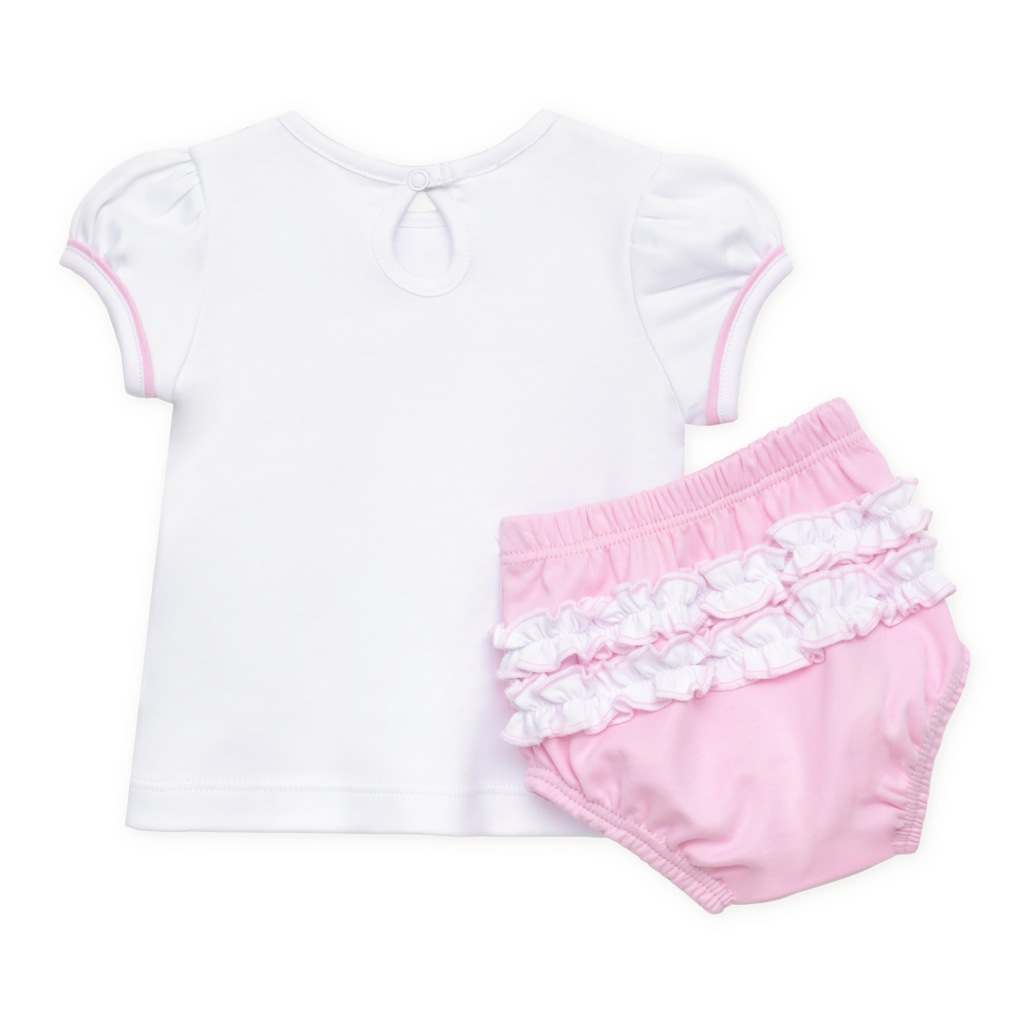 Darling Cowboy Boots Hand-Embroidered Ruffle Diaper Cover Set