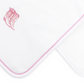 Darling Cowboy Boots Hand-Embroidered Burp Cloth - Pink