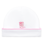 Darling Cowboy Boots Hand-Embroidered Hat - Pink