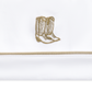 Darling Cowboy Boots Hand-Embroidered Hat - Ivory