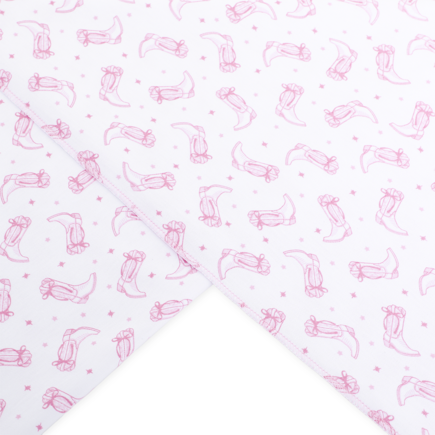 Darling Cowboy Boots Print Swaddle Blanket - Pink