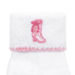 Darling Cowboy Boots Hand-Embroidered Socks - Pink