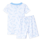 Darling Cowboy Boots Short Pajamas - Light Blue