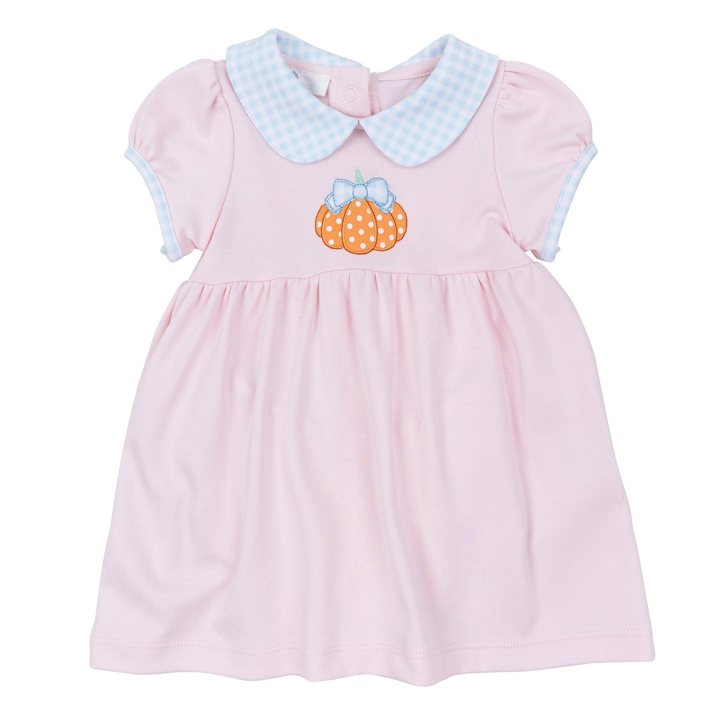 Bowtique Pumpkin Applique Collared Dress - Magnolia Baby Girl