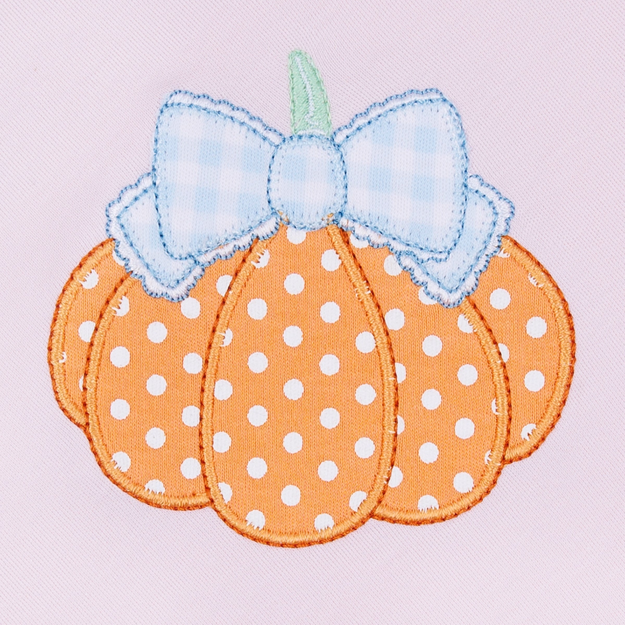 Bowtique Pumpkin Applique Long Pajamas - Magnolia Baby Girl
