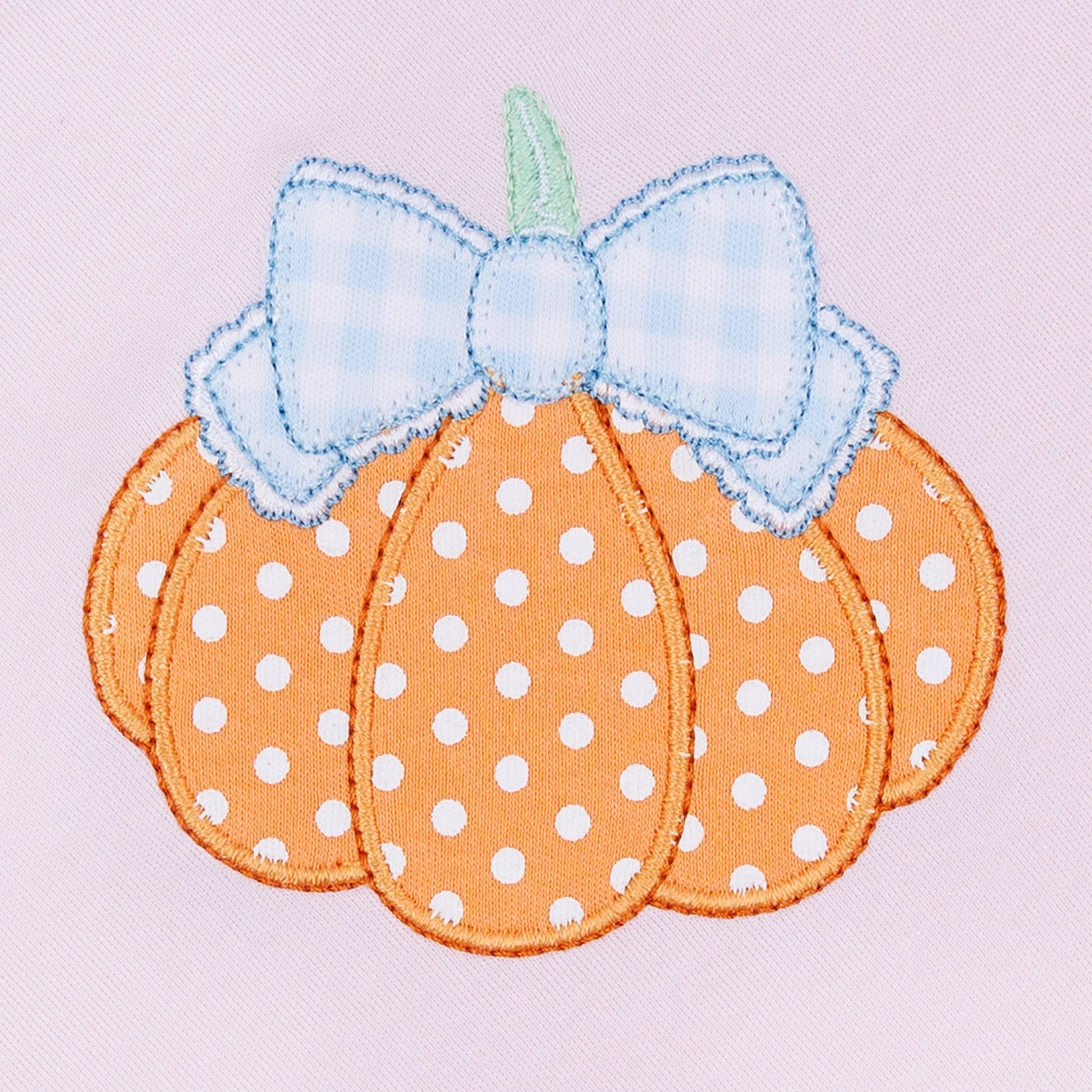 Bowtique Pumpkin Applique Ruffle Footie - Magnolia Baby Girl
