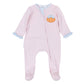 Bowtique Pumpkin Applique Ruffle Zip Footie - Magnolia Baby Girl