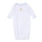 Sweet Golden Gathered Gown - Light Blue