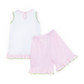 Bayou Baby Hand-Embroidered Ruffle Short Set - Pink