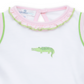 Bayou Baby Hand-Embroidered Ruffle Short Set - Pink