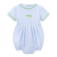 Bayou Baby Hand-Embroidered Bubble - Light Blue