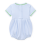 Bayou Baby Hand-Embroidered Bubble - Light Blue