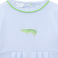 Bayou Baby Hand-Embroidered Bubble - Light Blue